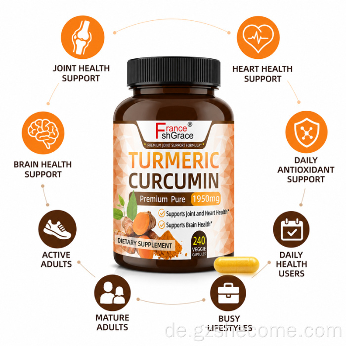 Shecome Kurkuma-Curcumin verhindert Krebs-Curcumin-Kapseln